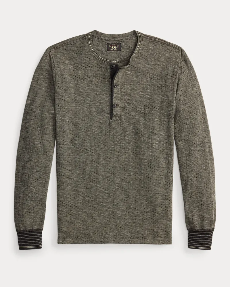 Ralph Lauren Jacquard-Henley in Indigo Black