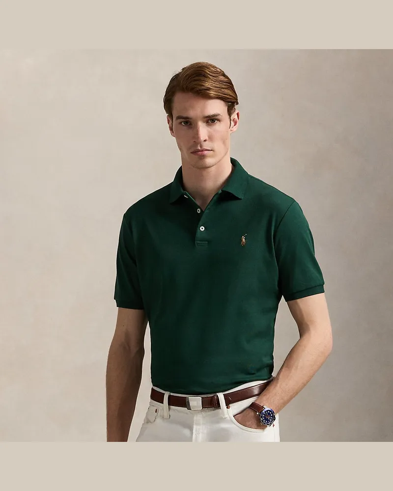 Ralph Lauren Custom-Slim-Fit Baumwoll-Poloshirt Green