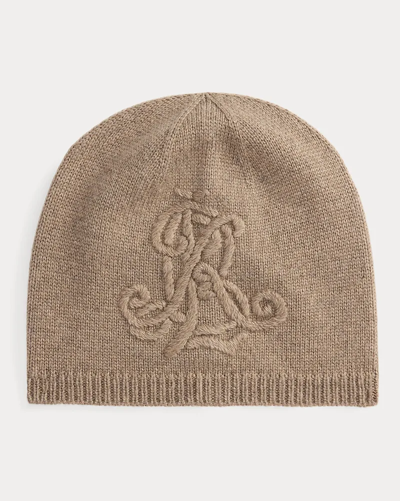 Ralph Lauren Beanie mit gesticktem Logo Brown