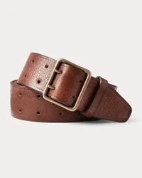 Ralph Lauren Ledergürtel mit Zweidornschnalle Brown