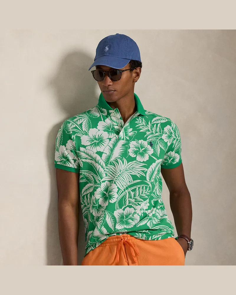 Ralph Lauren Custom-Slim-Fit Poloshirt aus Piqué Green