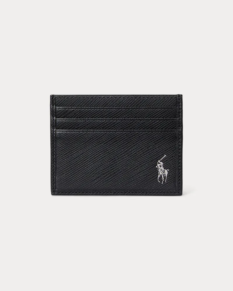 Ralph Lauren Kartenetui aus Saffianleder Black
