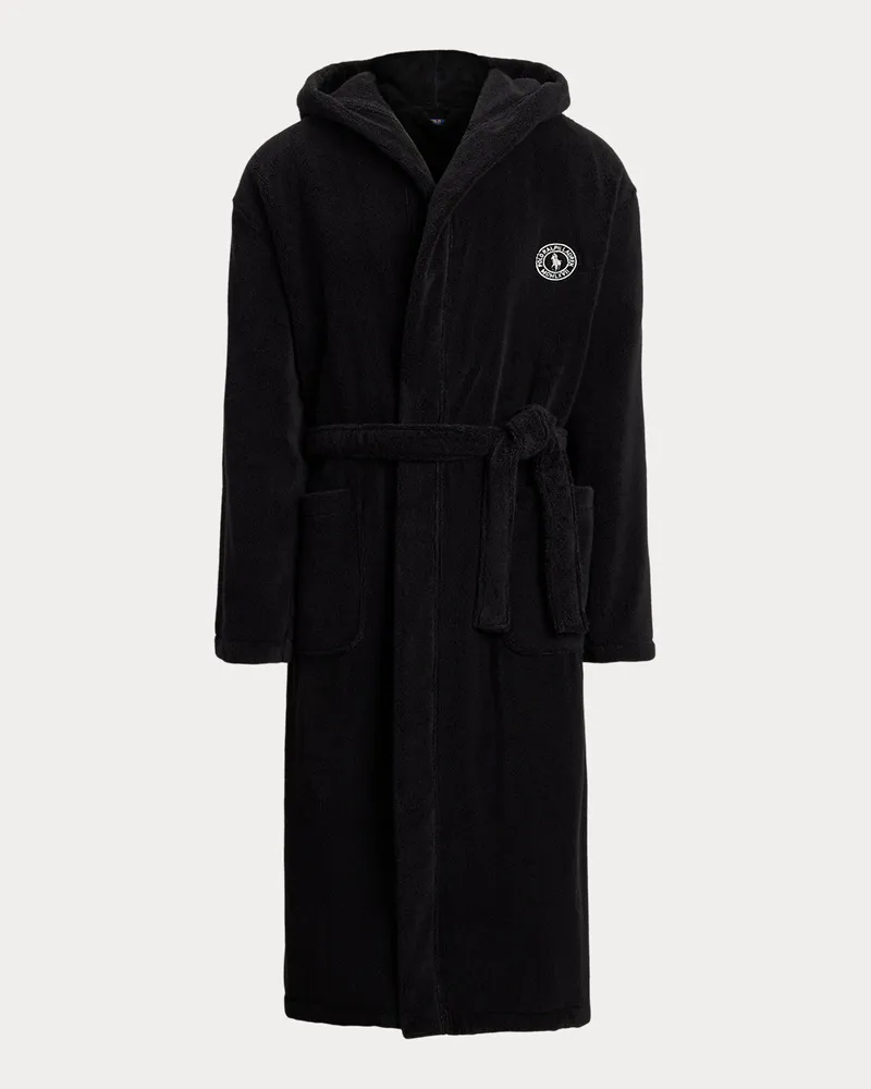 Ralph Lauren Baumwollfrottee-Bademantel mit Logo Black
