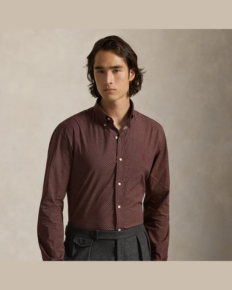 Ralph Lauren Custom-Fit-Hemd aus Stretchpopeline Red