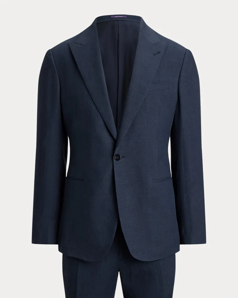 Ralph Lauren Handgeschneiderter Anzug Kent aus Leinen Blue