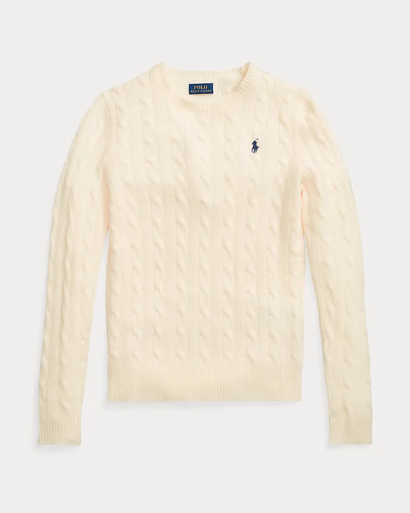 Ralph Lauren Pullover mit Zopfmuster Cream
