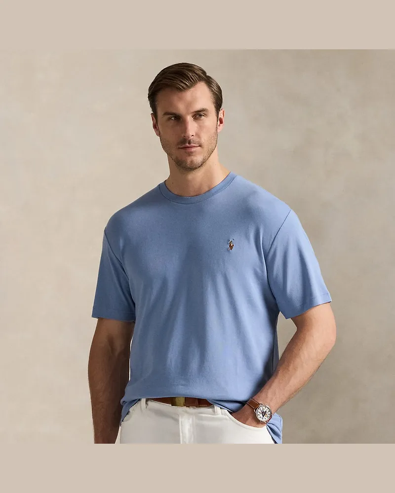 Ralph Lauren Große Größen - Rundhals-T-Shirt aus weicher Baumwolle Blue