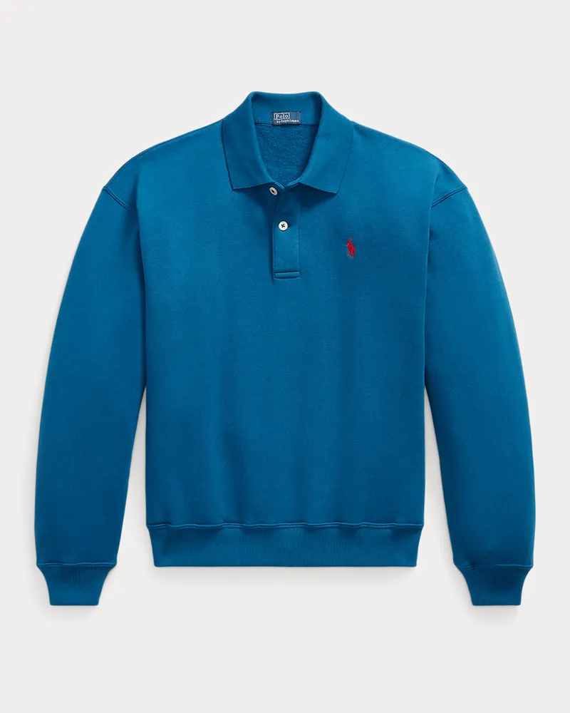 Ralph Lauren Fleecepullover mit Polokragen Blue