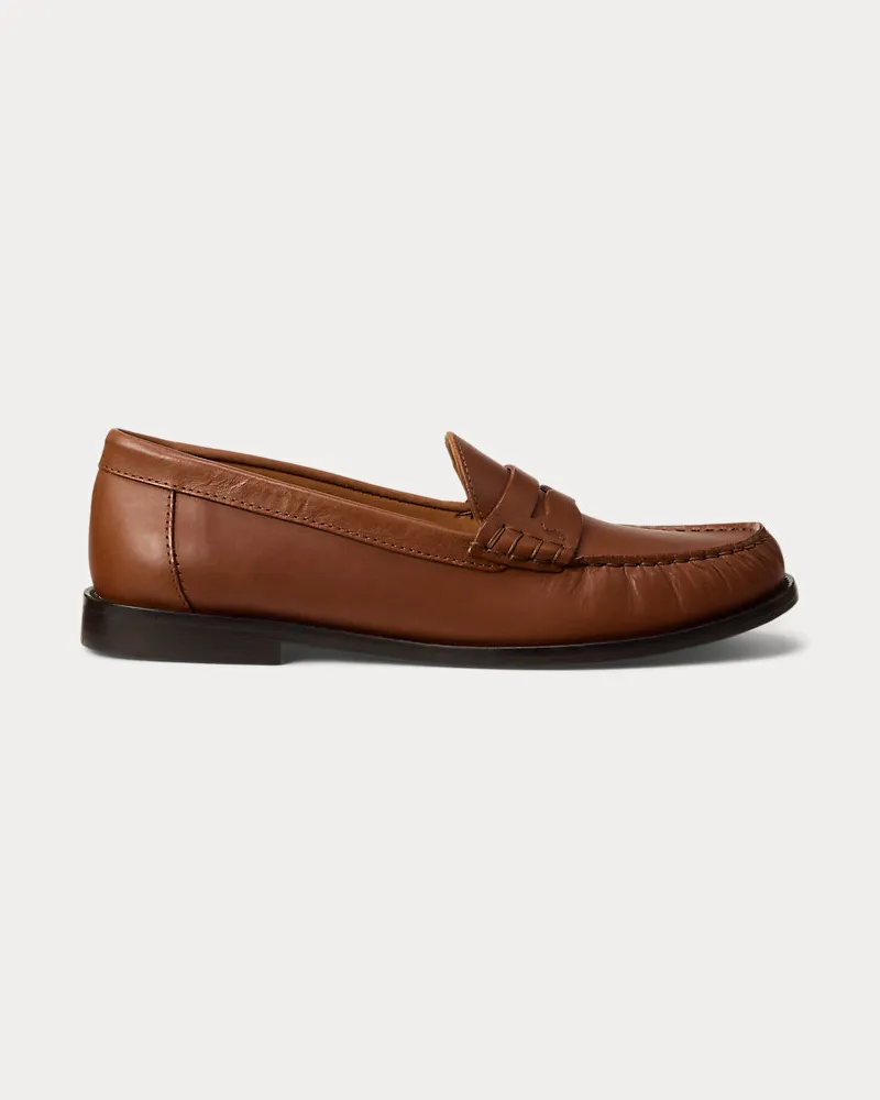 Ralph Lauren Pennyloafer aus Kalbsleder Brown