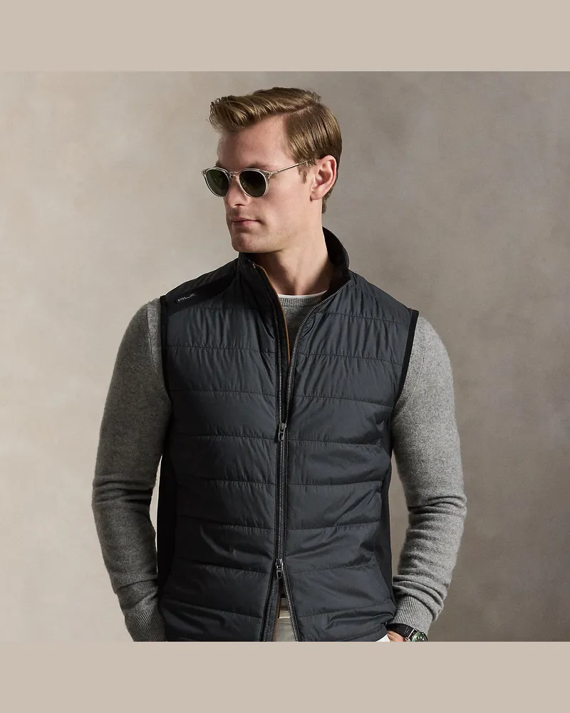 Ralph Lauren Hybrid-Weste mit Reißverschluss Black
