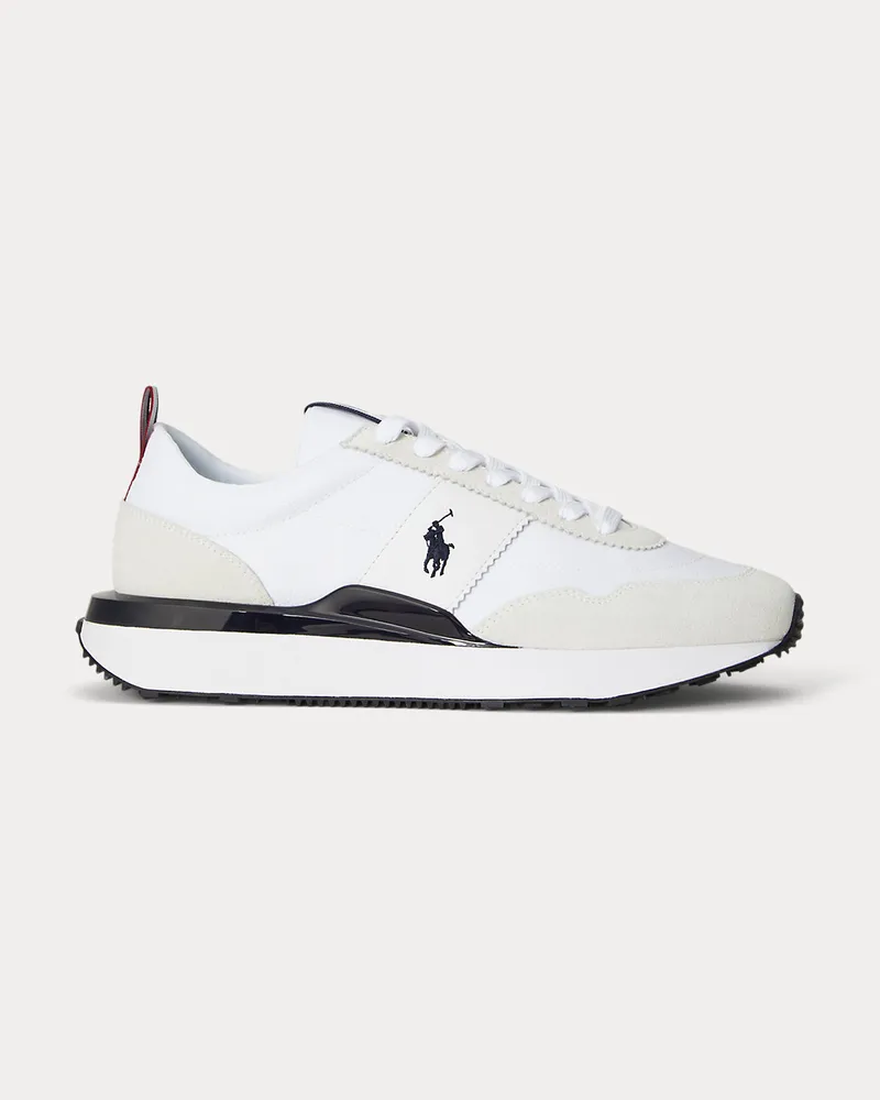Ralph Lauren Wildleder-Oxford-Sneaker Train 89 White