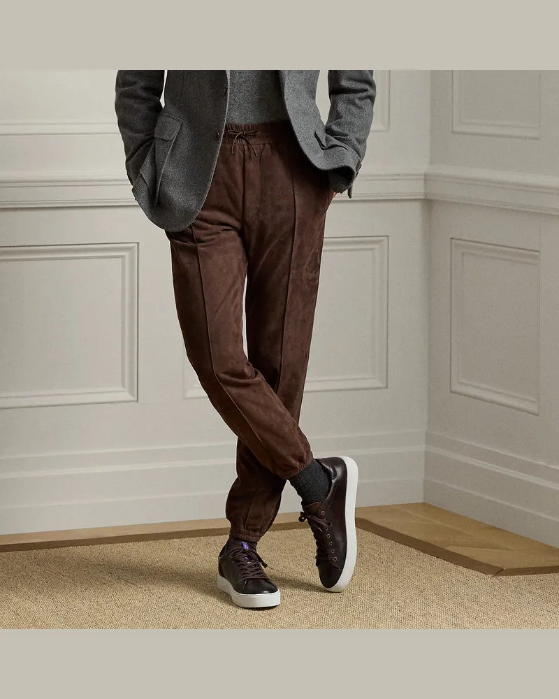 Ralph Lauren Jogginghose aus Wildleder Brown