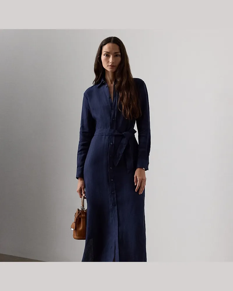 Ralph Lauren Tageskleid Vicki aus Leinen Blue