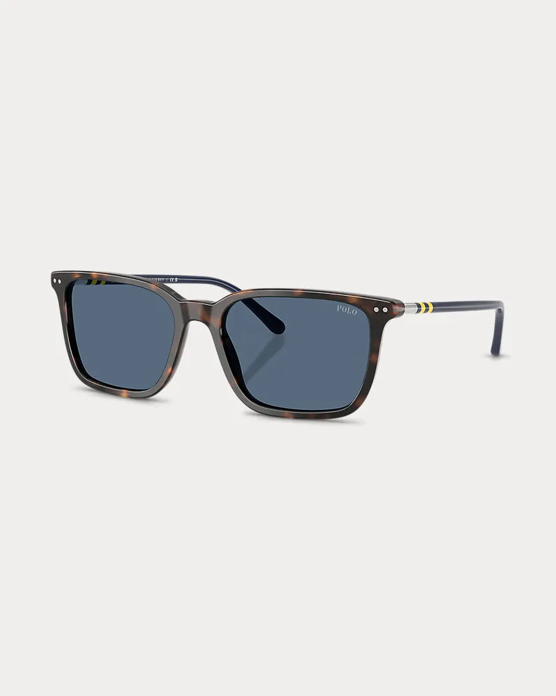 Ralph Lauren Sonnenbrille mit Rugby-Streifen Brown