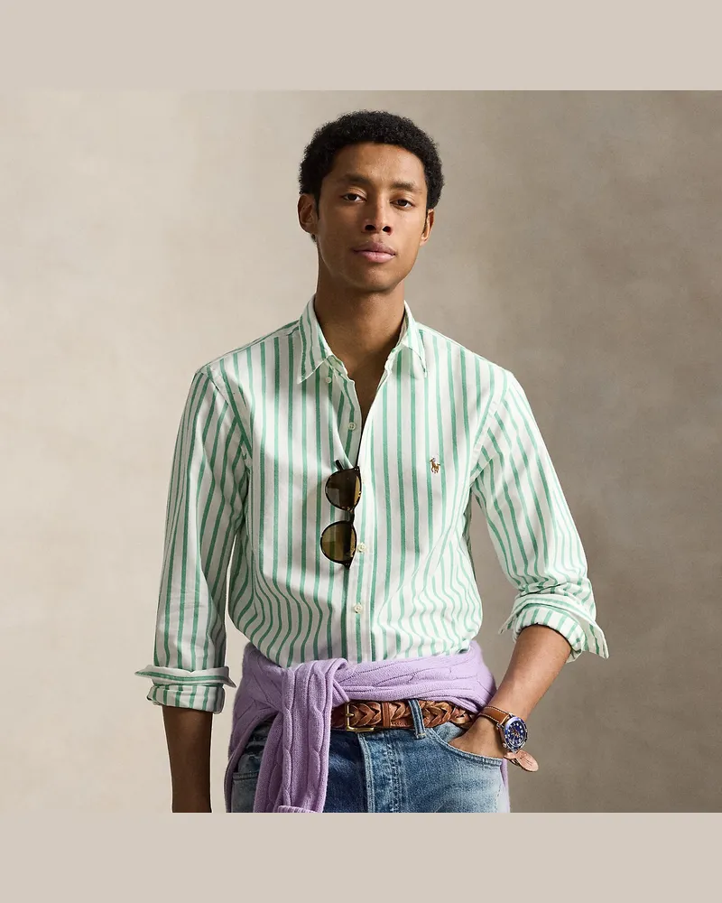 Ralph Lauren Slim-Fit Oxfordhemd mit Streifen Green