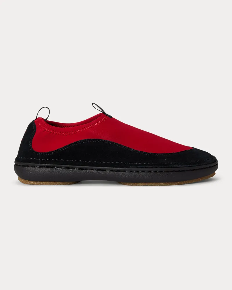 Ralph Lauren Neopren-Sneaker mit Wildlederbesatz Red