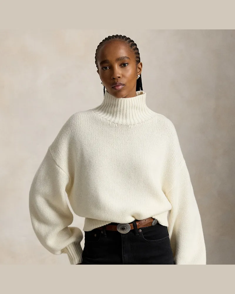 Ralph Lauren Kaschmirpullover mit Tunnelkragen Cream
