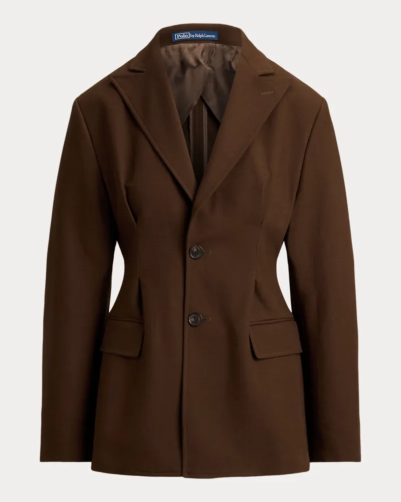 Ralph Lauren Einreihiger Baumwoll-Woll-Twillblazer Brown