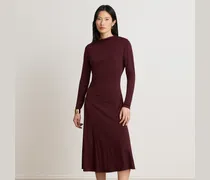 Asymmetrisches Stretchjersey-Midikleid