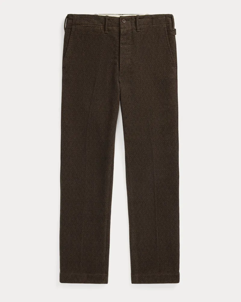 Ralph Lauren Moleskin-Offiziershose mit Rautenmuster Black