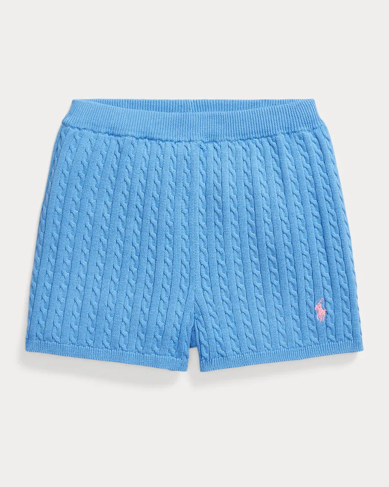 Ralph Lauren Baumwollshorts mit Mini-Zopfmuster Blue