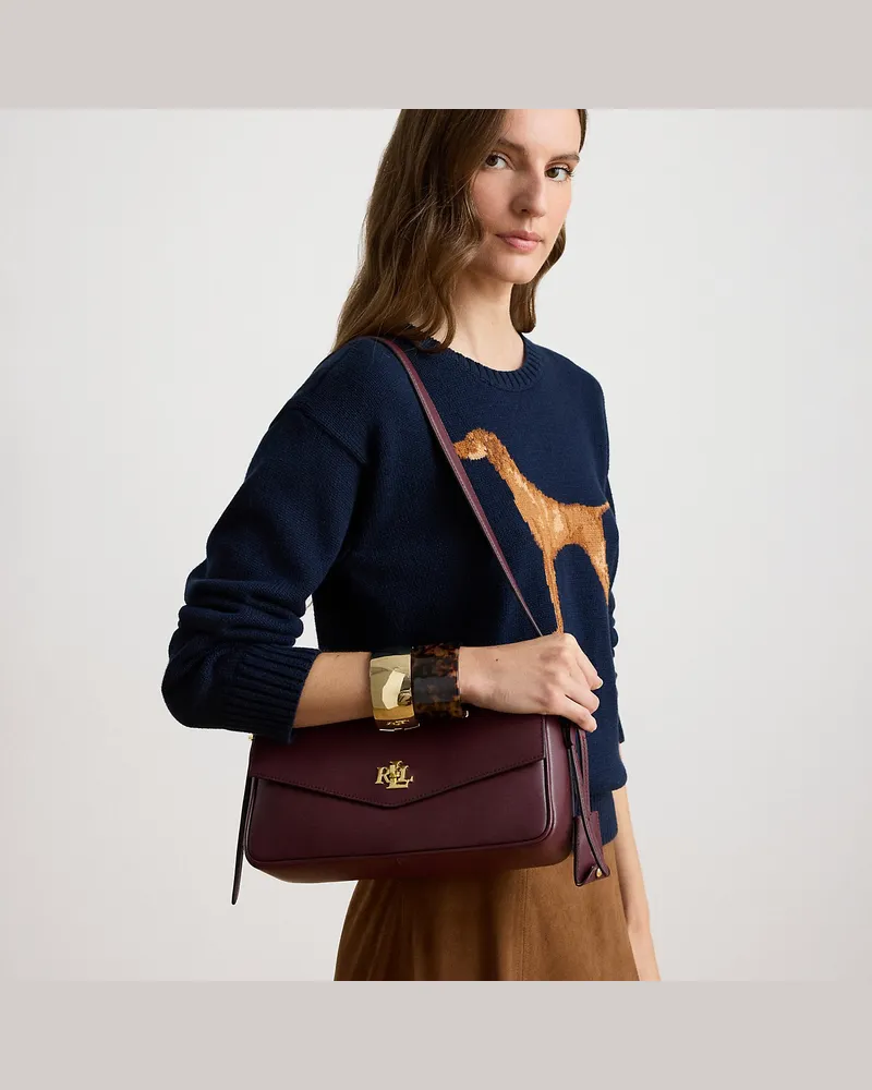 Ralph Lauren Schultertasche Farrah aus Nappaleder Red