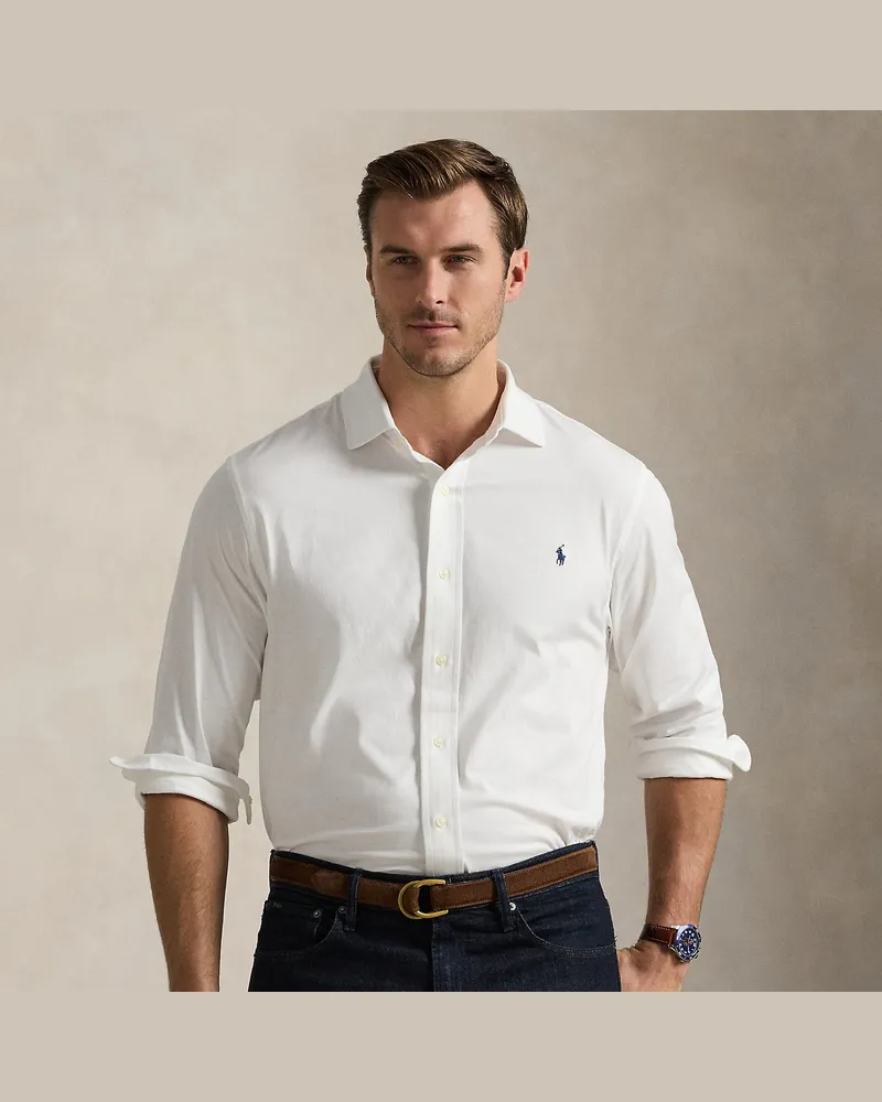 Ralph Lauren Große Größen - Jerseyhemd mit gespreiztem Kragen White