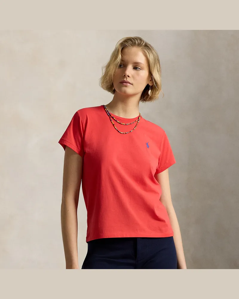 Ralph Lauren Classic-Fit Rundhals-T-Shirt aus Jersey Red