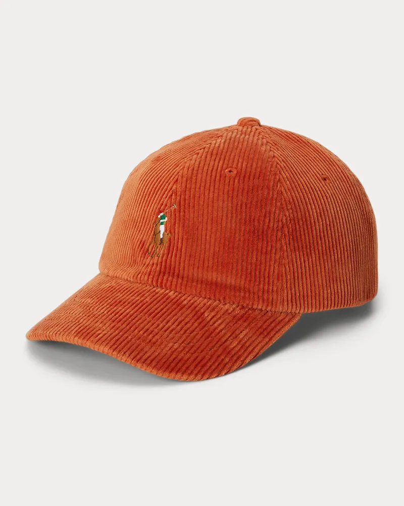 Ralph Lauren Baseballkappe aus Kordsamt Orange