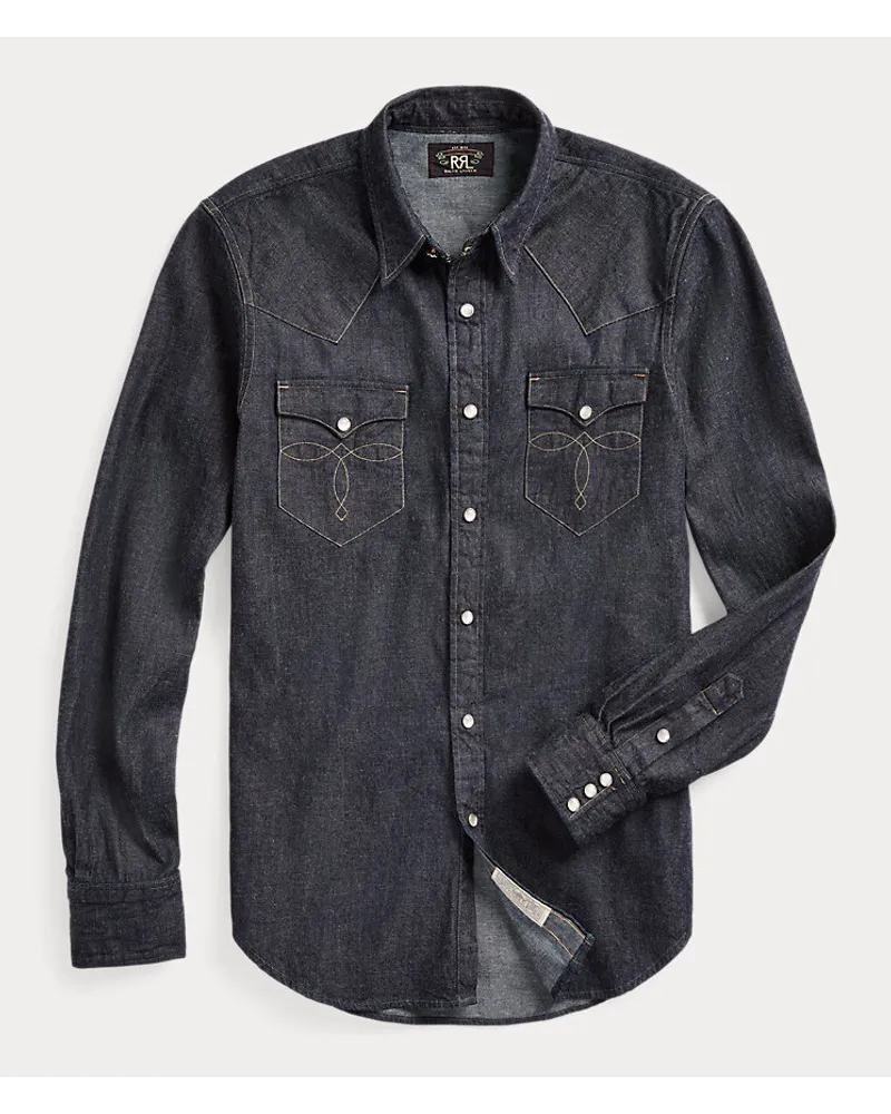 Ralph Lauren Slim-Fit-Westernhemd aus Denim Blue