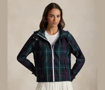 Karierte Regenjacke mit Kapuze