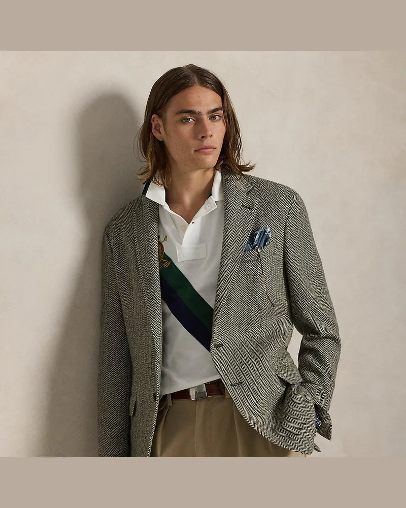 Ralph Lauren Custom-Slim-Fit Jubiläums-Poloshirt White