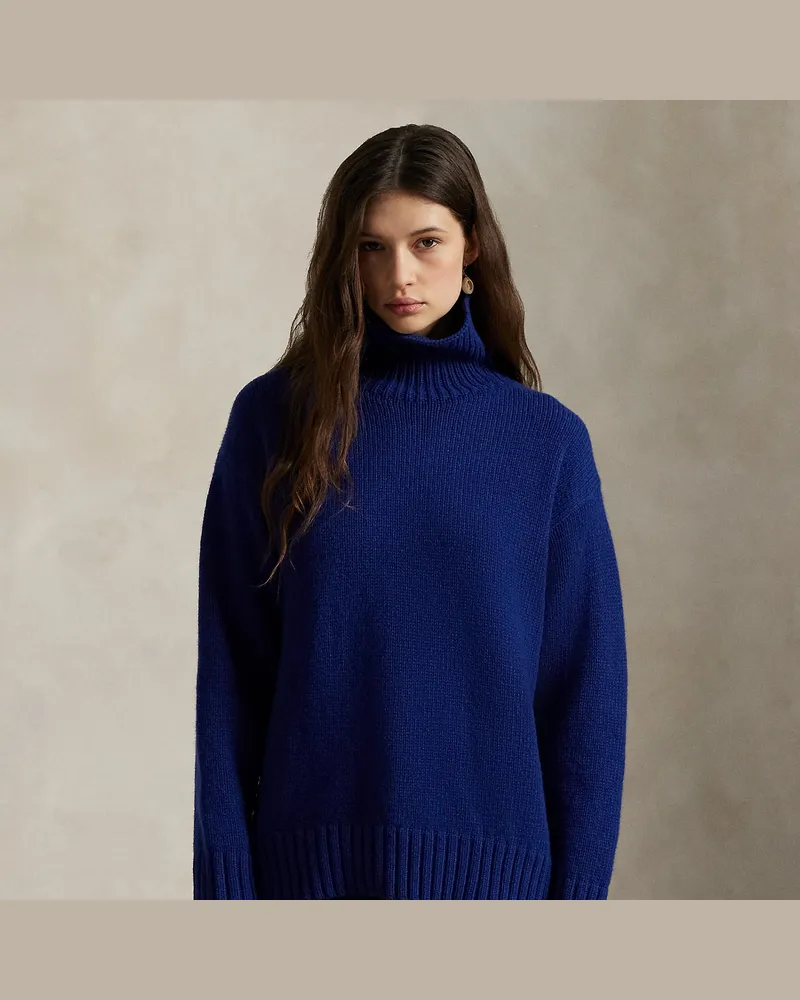 Ralph Lauren Woll-Kaschmir-Rollkragenpullover Blue