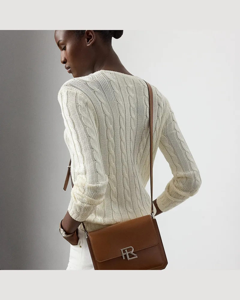 Ralph Lauren Umhängetasche RL 888 aus Kalbsleder Brown
