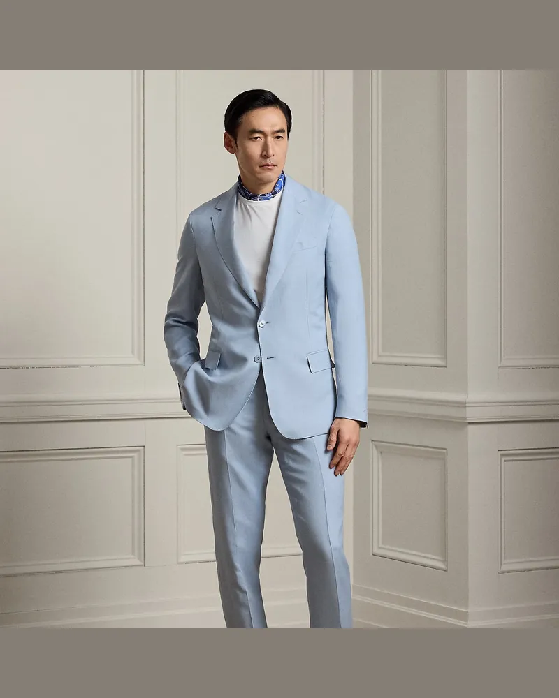 Ralph Lauren Handgeschneiderte Hose Gregory mit Seide Blue