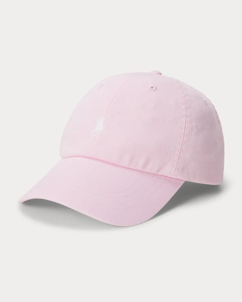 Ralph Lauren Klassische Baumwollchino-Baseballkappe Pink