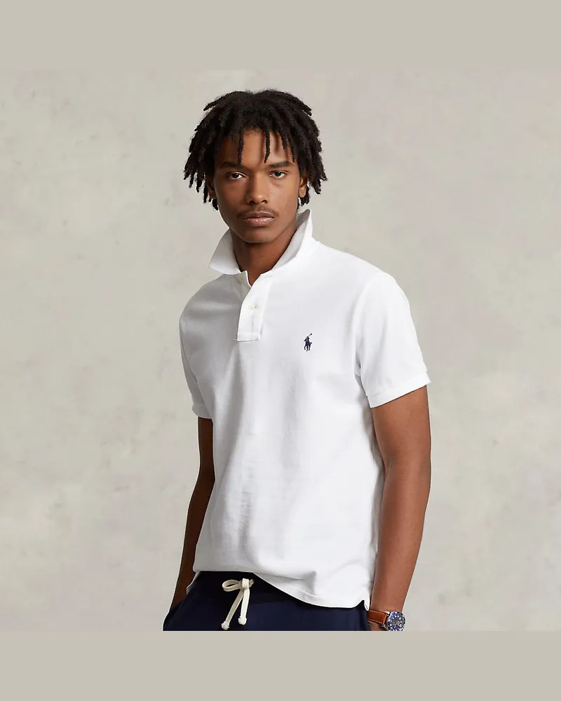 Ralph Lauren Slim-Fit Poloshirt aus Piqué White