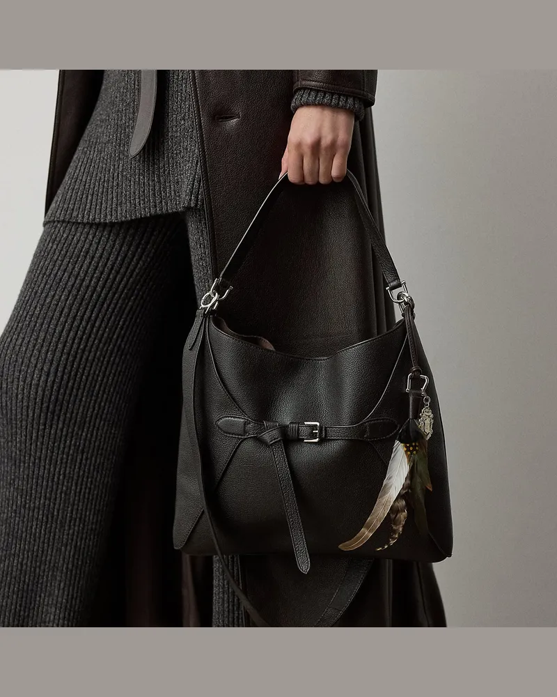 Ralph Lauren Schmale Ziegenleder-Tragetasche  Ralph Lauren Brown
