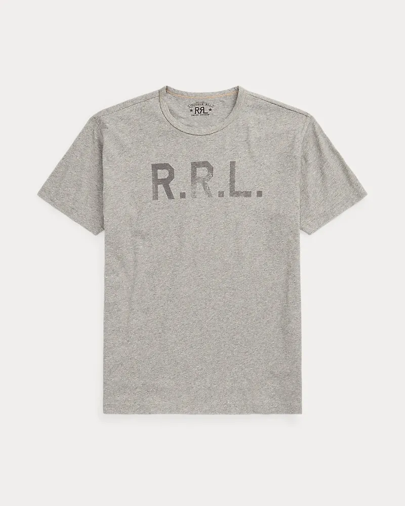 Ralph Lauren Rundhals-T-Shirt aus Jersey mit Logo Grey