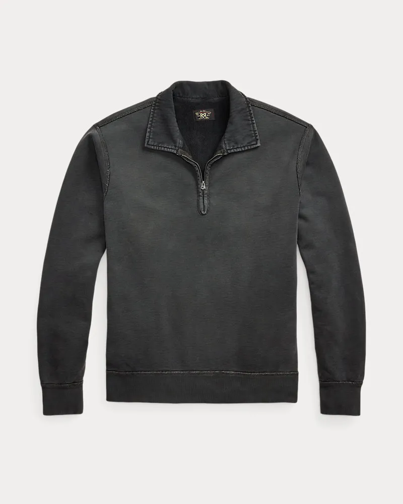 Ralph Lauren Reißverschluss-Pullover aus French-Terry Black