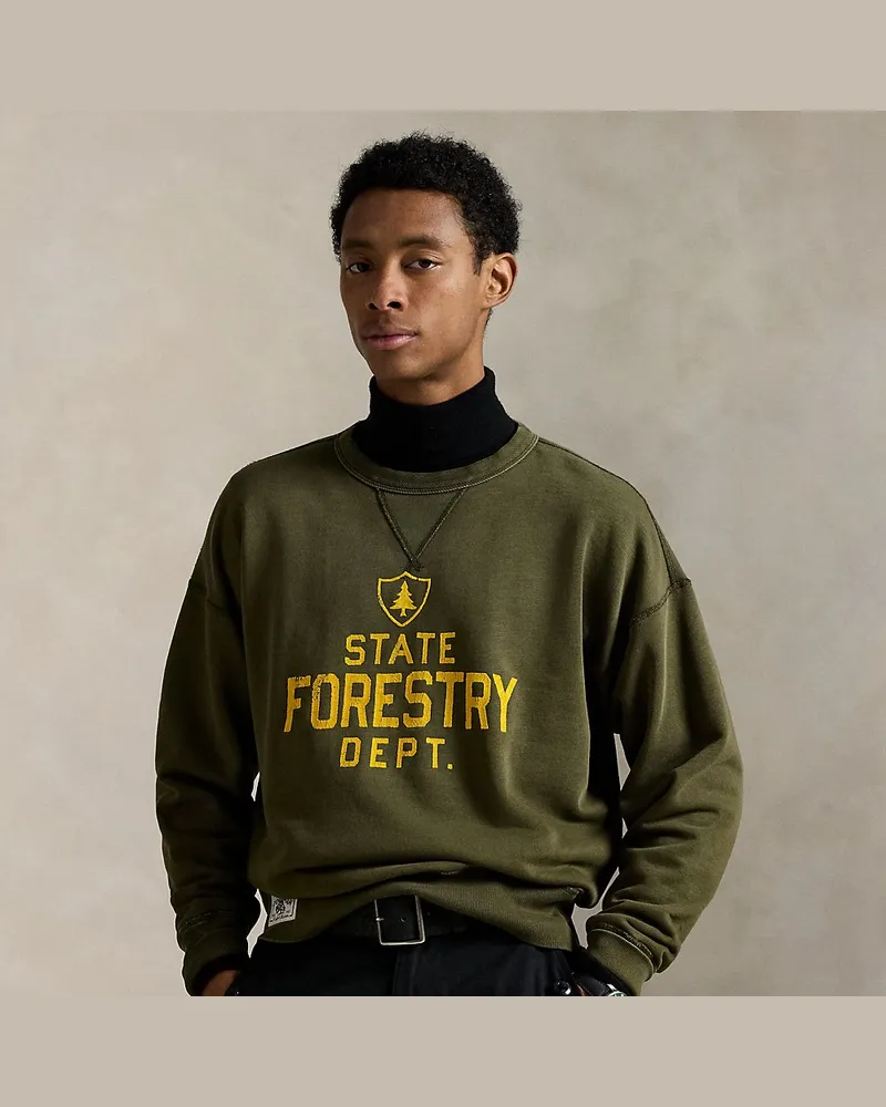 Ralph Lauren Vintage-Fit Fleece-Sweatshirt mit Grafik Green