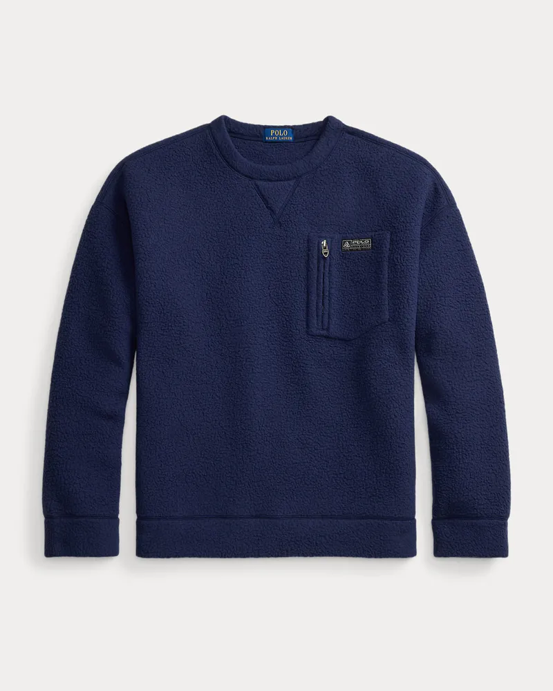 Ralph Lauren Relaxed-Fit Fleece-Sweatshirt Blue