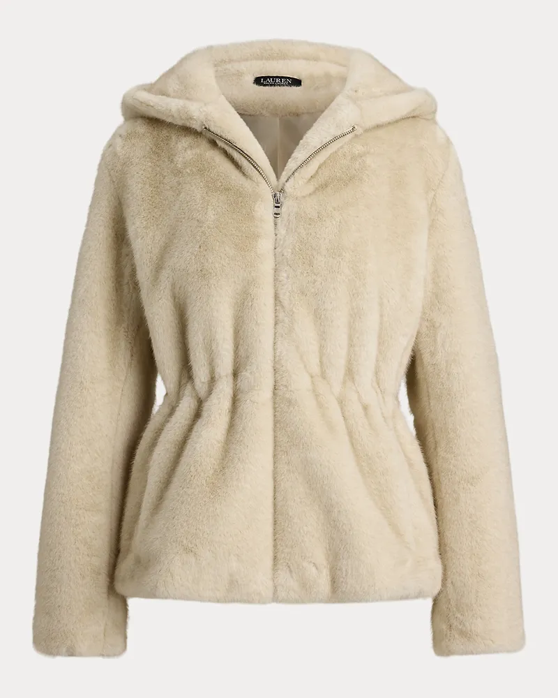 Ralph Lauren Anorak aus Kunstpelz mit Kapuze Cream