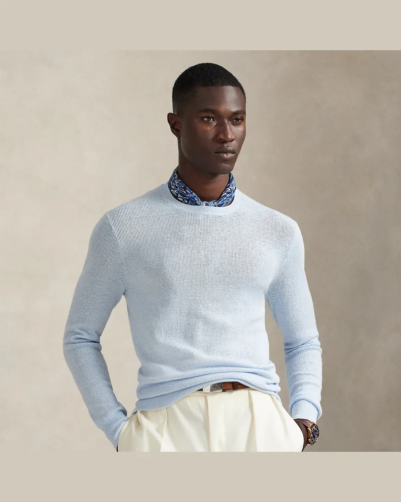 Ralph Lauren Pullover aus Stretch-Leinenmischung Blue