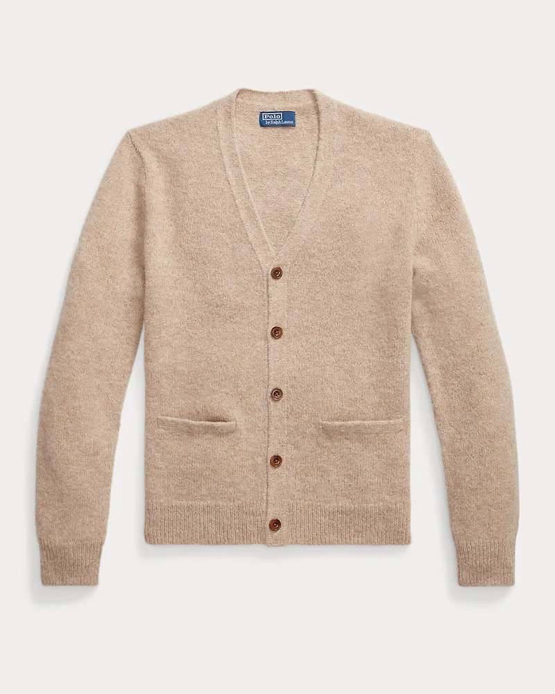 Ralph Lauren Strickjacke mit Wildlederaufnähern Brown