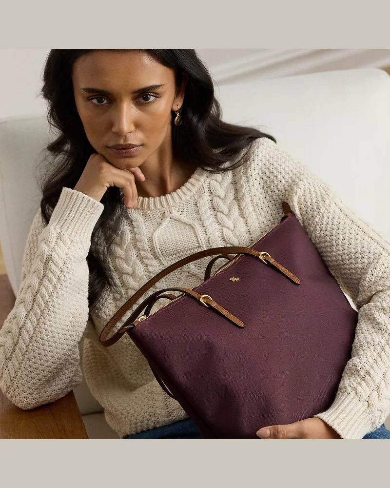 Ralph Lauren Mittelgroße Nylon-Tragetasche Keaton Red