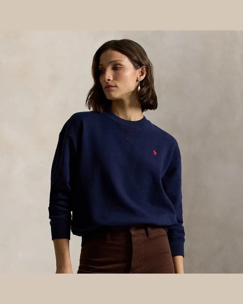 Ralph Lauren Leichter Rundhalspullover aus Fleece Blue