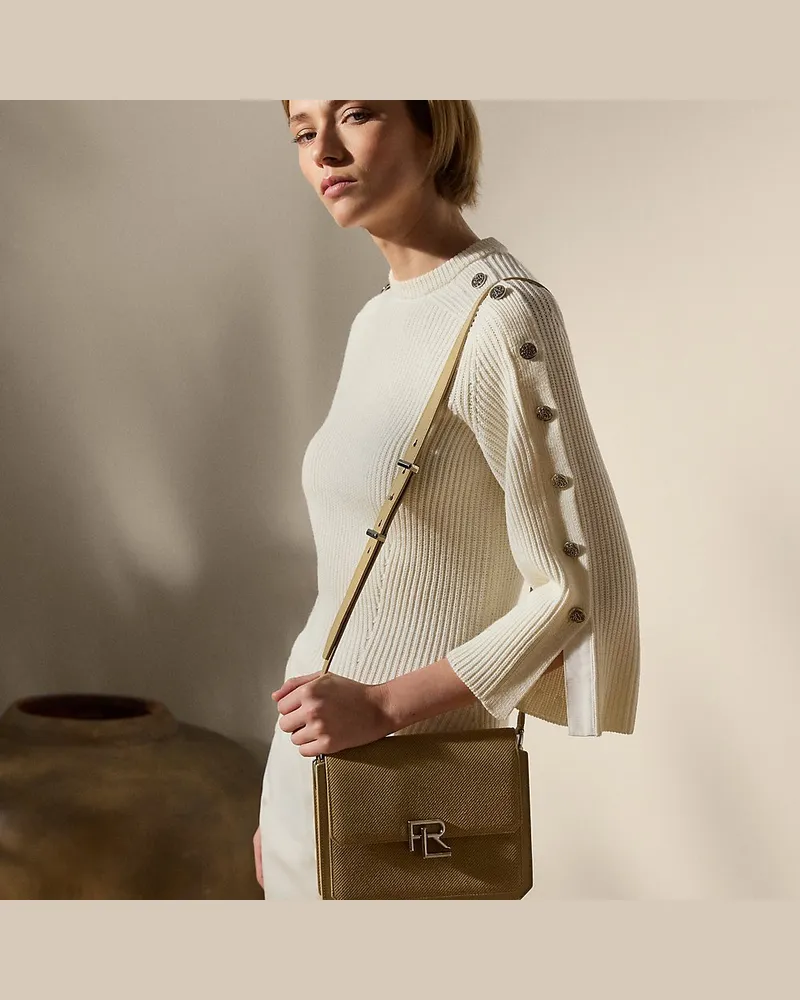 Ralph Lauren Umhängetasche RL 888 aus Kalbswildleder Tan