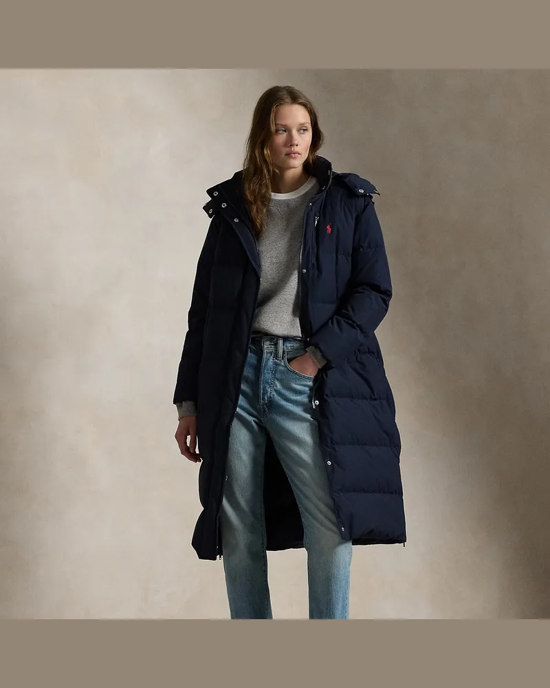 Ralph Lauren Daunenmantel mit Kapuze Blue