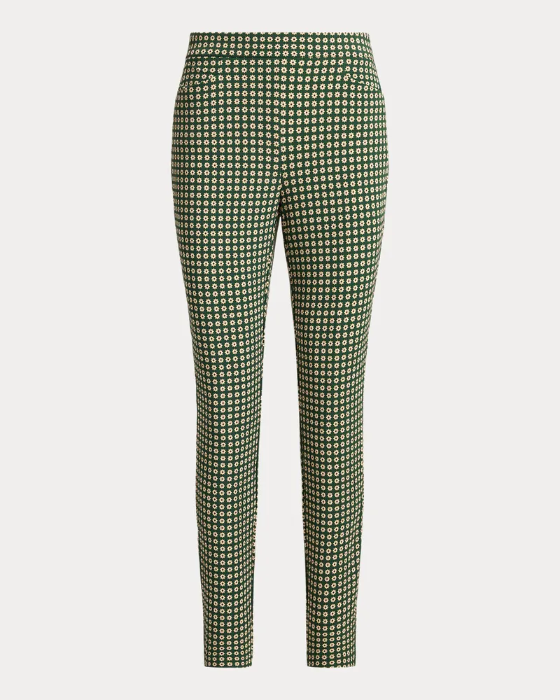 Ralph Lauren Twillhose mit geometrischem Blumenmuster Green